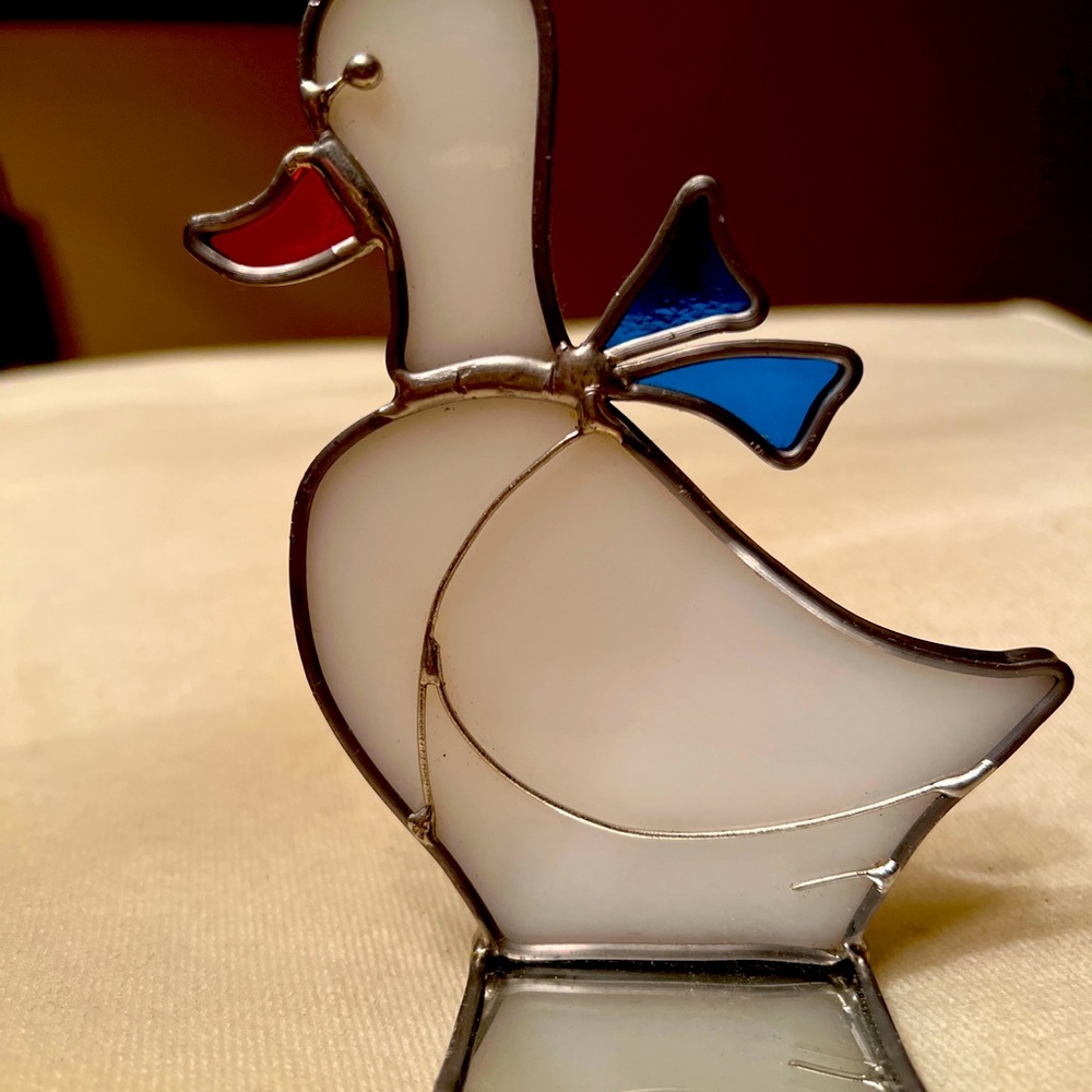 Stained Glass Duck  Sun Catcher 5”X3.5”
